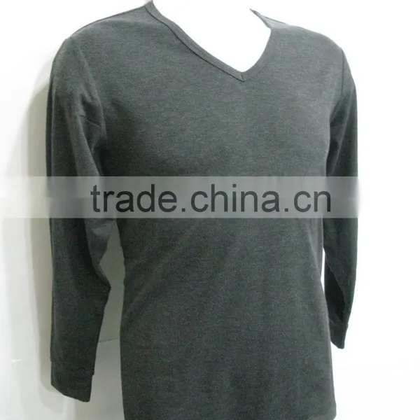 Long Sleeves Customized Thermal Keep Warm Plain Blank Tshirt photo-5
