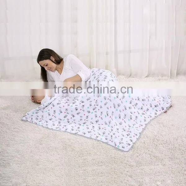 Breathable Infant 100% Cotton Muslin Wrap Muslin Swaddle Blanket