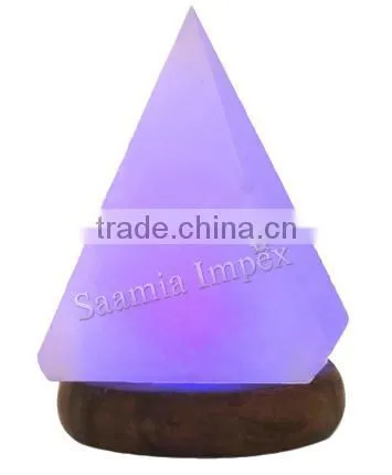 White USB Salt Lamp Pyramid