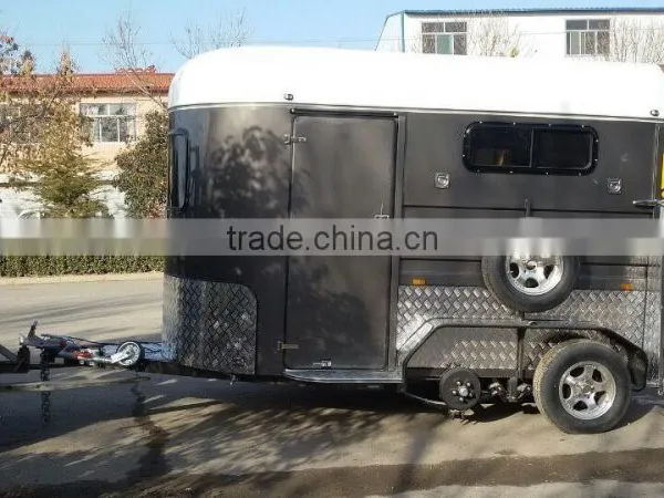Straight load 2 horse float trailers with cameras