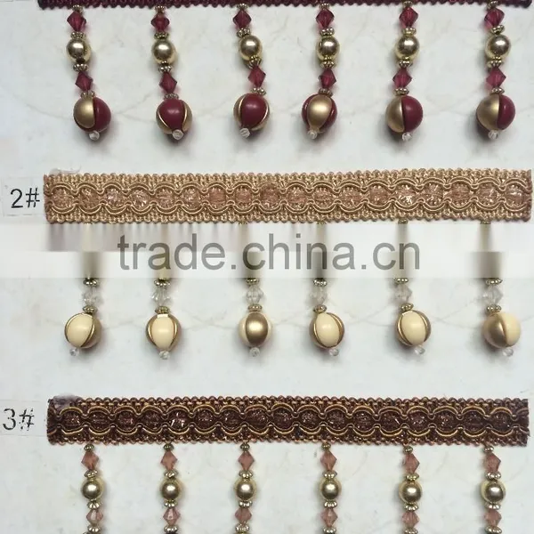 [YZLACE] Tassels Lace Curtains Wholesale 10086