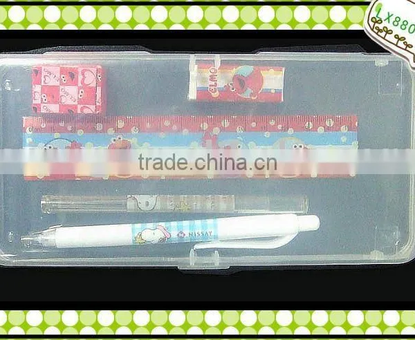 Eraser , Pencil , Plastic Ruler PP Stationery Case