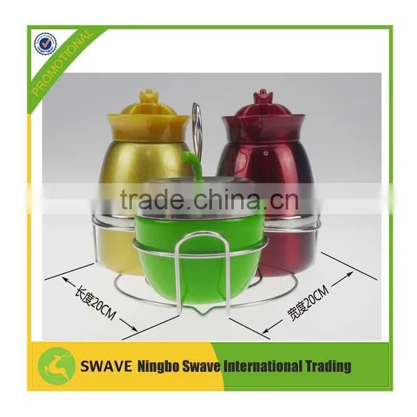 Crown Design Set of 2 Stainless Steel Condiment Pot/oil Pot P77250 photo-2