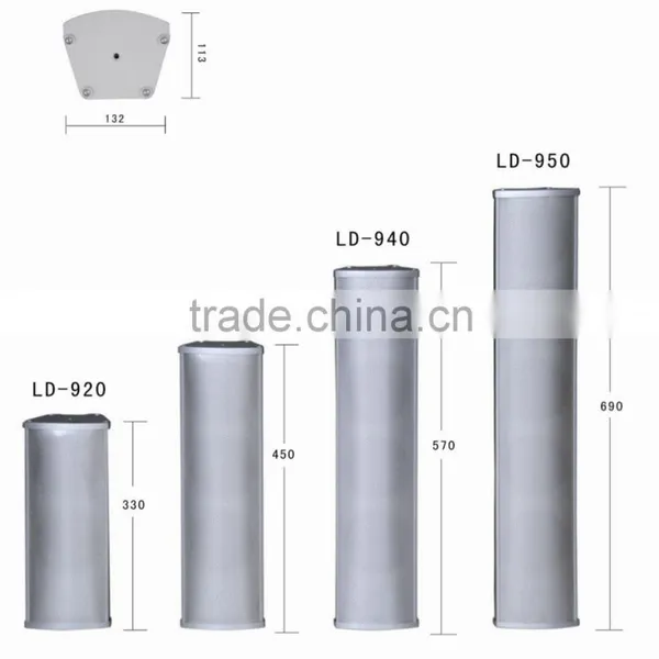 LD-9 Series 20-50W Waterproof PA Column Speaker High Quality Aluminum Alloy Speaker photo-2