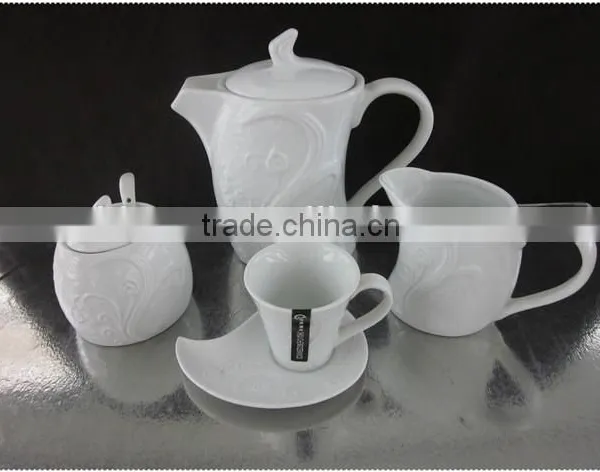 Fashion Ceramic Embossed Coffee Sets,relief Coffee Sets photo-3