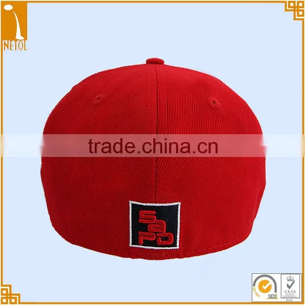 Red Custom Brand Flexflt Fitted Cotton Baseball Caps photo-3