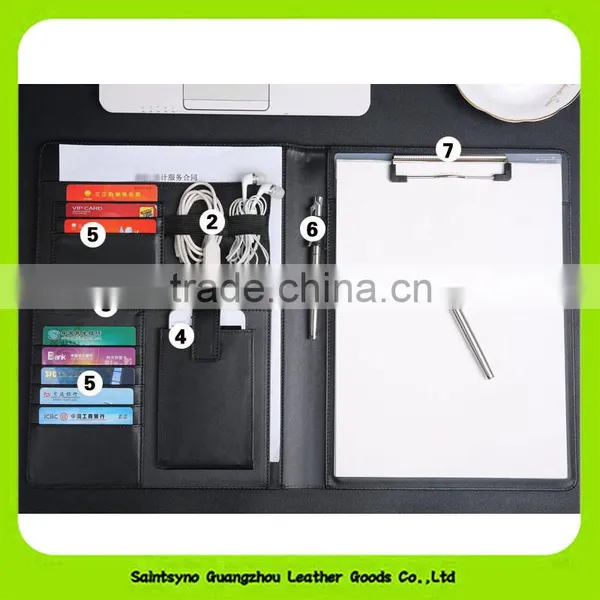 16044 Good Quality Custom Logo Genuine Leather Document Holder photo-2