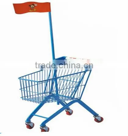 With Plastic Flag European Children Shopping Trolley photo-2