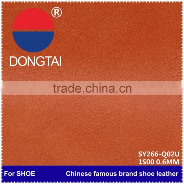 0.6mm Soft Embossed pu Leather/wholesale 2015 100% High Quality Synthetic pu Leather/With 20 Years Expenience Shoes Leather photo-2
