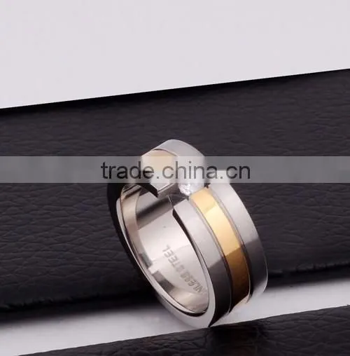 Fashion Cute Stainless Steel Rose Gold Diamond Ring photo-6