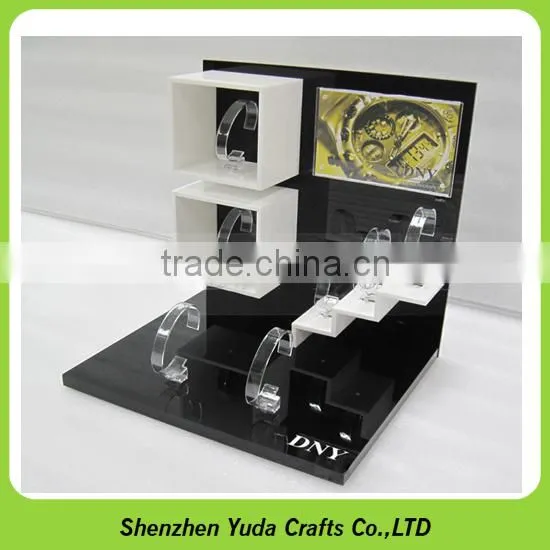 Orange Color Mdf Watch Display Acrylic Wrist Watch Holder Stand photo-2