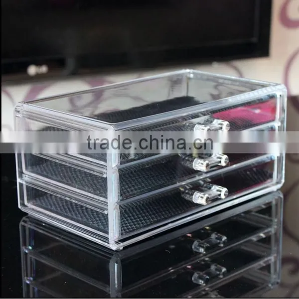Acrylic Cosmetic Organizer With 3 Drawers photo-2