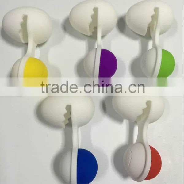Novelty New Design Egg Shape Silicone Tea Infusers Silicone Strainer Filter Silicone Steeper