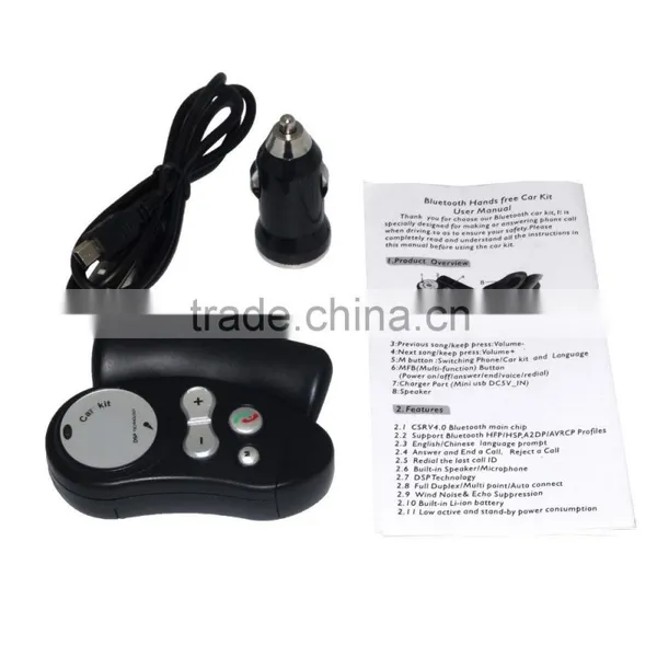 Rechargeable Car Steering Wheel Bluetooth Hands Free Speaker Kit FM12 photo-2