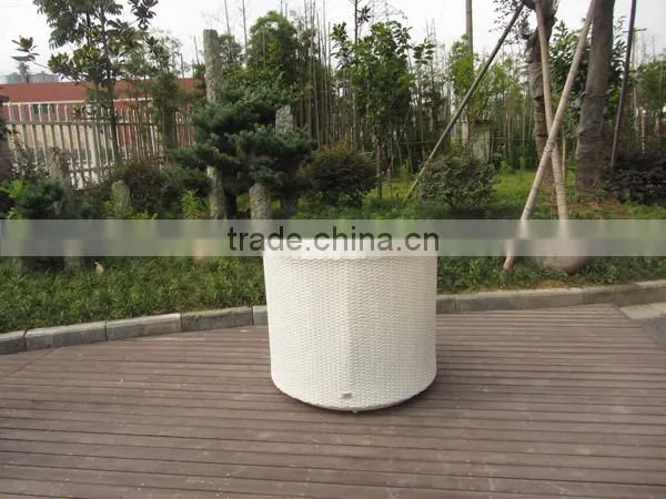 4 Pieces Rattan Swivel Sofa Set Coffee Table Set photo-5