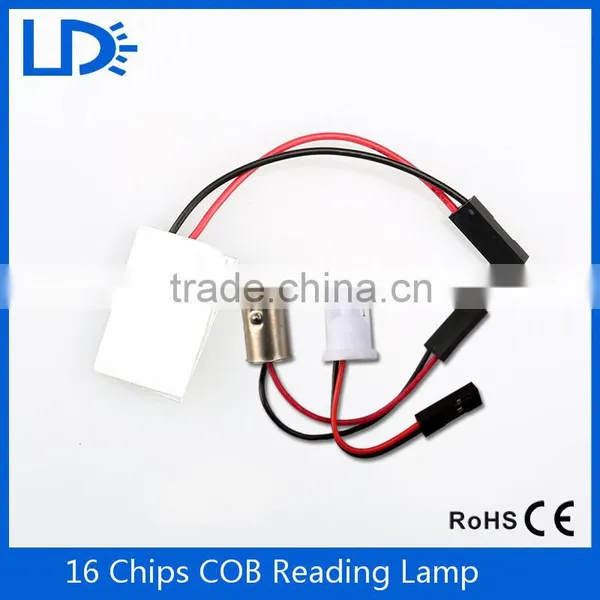 Promotion Cob Led Panel Lamp With Dome Festoon BA9S 3Adapter Car Auto Interior Reading Map Lamp photo-5