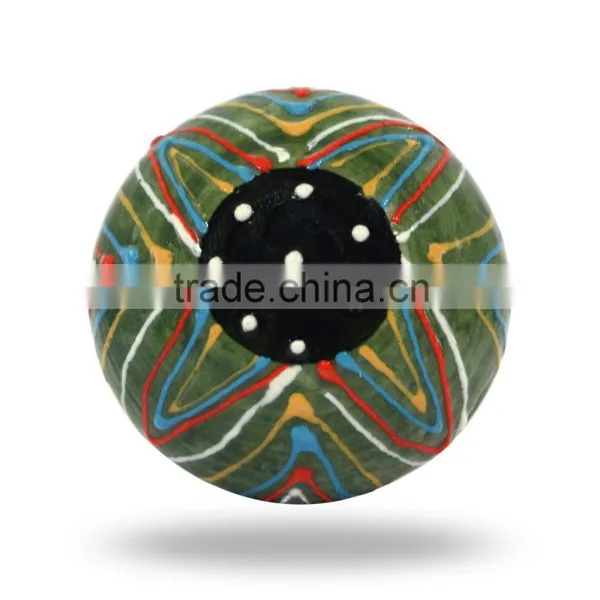 Ceramic Tomato With Yellow Flower Print Knob photo-3
