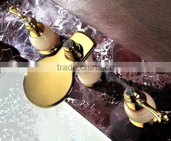 Axe Shape Bathub Waterfall Faucet , Bathtub Faucet 3 Hole Faucet With Shower photo-3