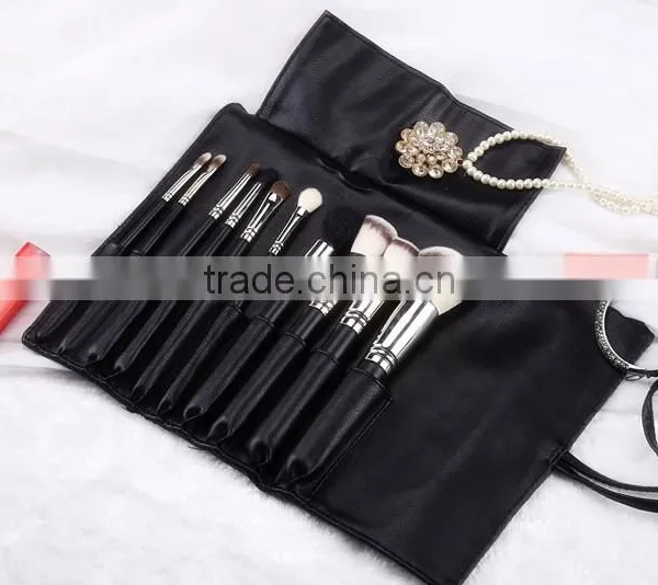 Top Grade Copper Ferrule 10pcs Private Label Makeup Brush Black, High Quality Private Label Makeup Brush Black photo-5