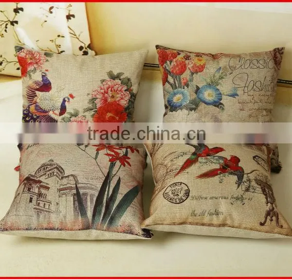 Fashion Digital Printing Custom Printed Cushion With Birds photo-4
