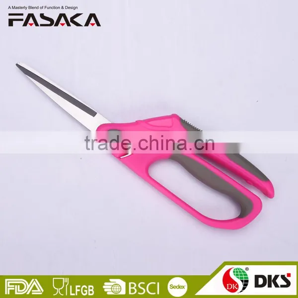 SS13011P -2016 New Style and Design 8" Stainless Steel Sewing Scissors With Colorful Plastich Handle