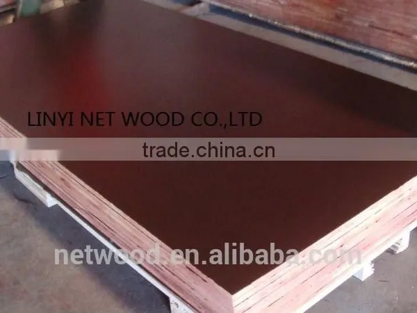 One Time/two Time Hot Press 9mm Brown/black/ Film Faced Plywood Linyi China Factory