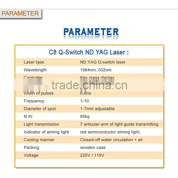Manufacturer Medical Tattoo Removal C 8 Laser for Sale photo-6