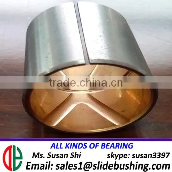 Bi Metal Bush With Flange SAE1010 SAE 792 Bimetal Bronze Bushing SWPB Bimetallic Bearing (steel+cooper+teflon) BPW Bimetal Bush photo-3