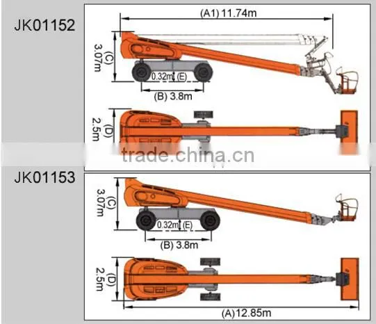 CE ISO Self-propelled Straight Arm Aerial Work Platform Jeakue JK01154 photo-2