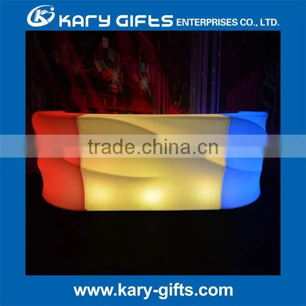 Glowing High Quality Bar Counter Led Light Wave Bar Wave Shape Bar Table photo-2