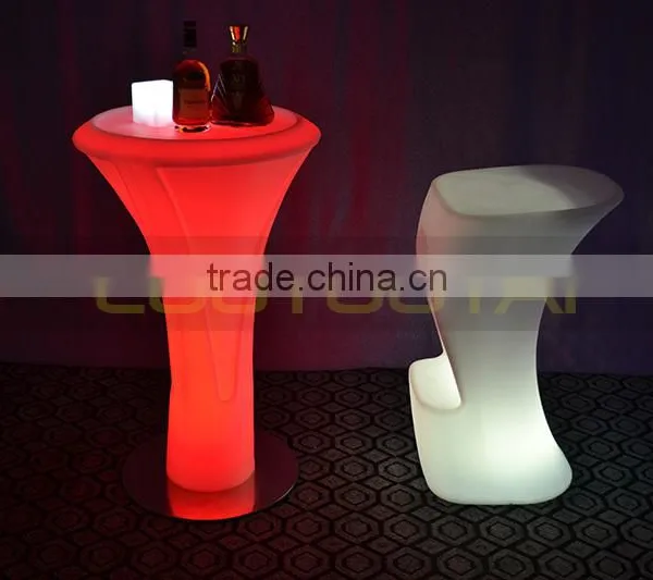 Led Cocktail Table Illuminated Light up High Top Square Led Cocktail Table photo-5