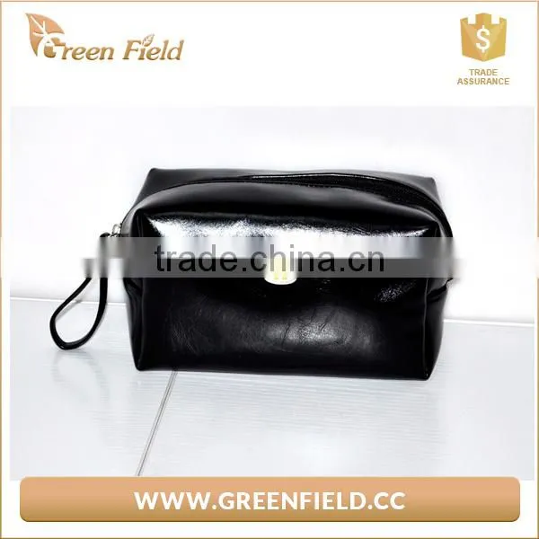 Hot New Style Black Fashion PU Toiletry Bag for Women