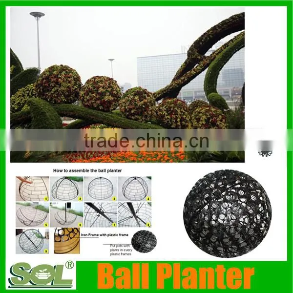 Hanging Flower Ball Round Flower Ball Shape Pot Sol Gardening Cheap Plastic Flower Pots Wholesale photo-3