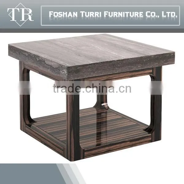 Luxury Fashionable Side Table With Natural Travertine Top photo-4