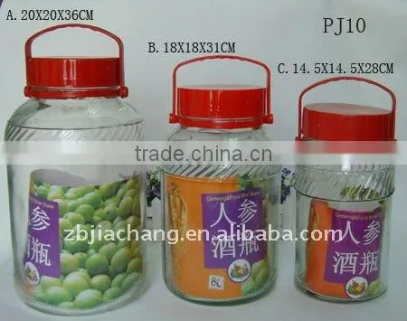 Large Glass Wine Making Jar With Plastic Handled Lid photo-3