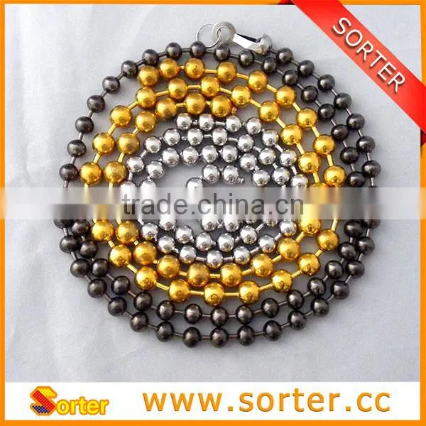 Manufacturer For Nickel Stainless Steel Steel Brass Metal Beaded Ball Chain For Wholesale photo-2