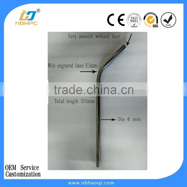 Hot Sale Eco-friendly Stainless Steel 304 Bent Drinking Straw photo-3