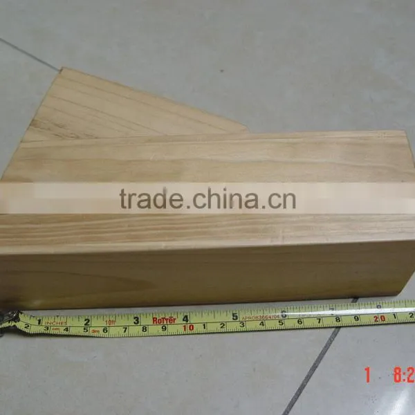 Regular 5- Slots Cheap Solid Pine Wood Knife Block, Stand, Holder photo-2