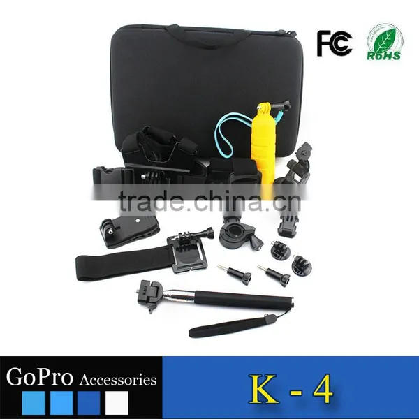 2016 Hot Selling Factory Price Gopros Accessories Used for Gopros Heros 4 Accessories Kit Mount