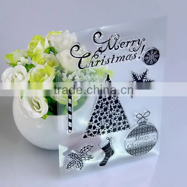 Christmas Decor Clear Stamp and Die Cut Set for Scrapbooking