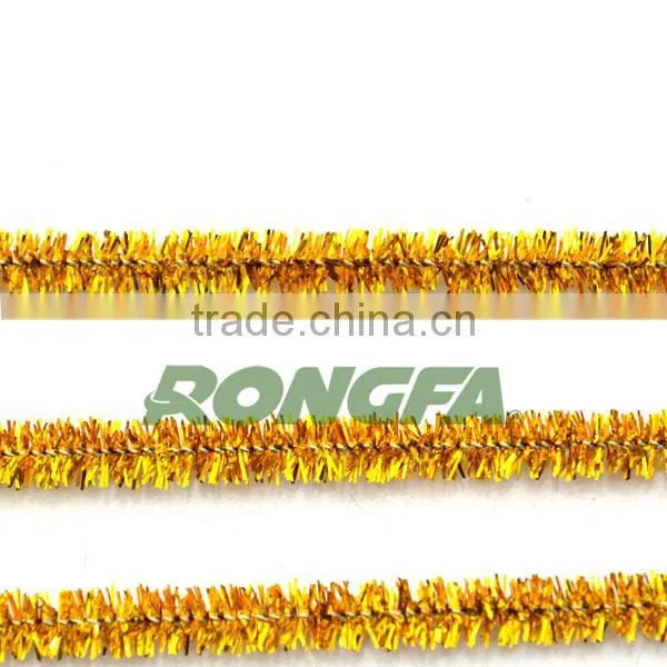 9mm x 50cm Assorted Colored Christmas Stripe Chenille Stems photo-2