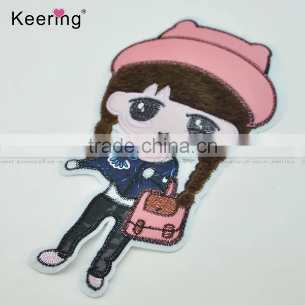 Pretty Girl Custom Embroidery Textile Patches for Garment Accessory photo-3