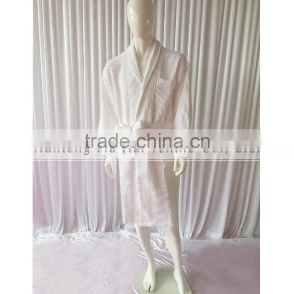 White Bathrobe Thick Winter Waffle Robe Plus Size Sleepwear photo-2