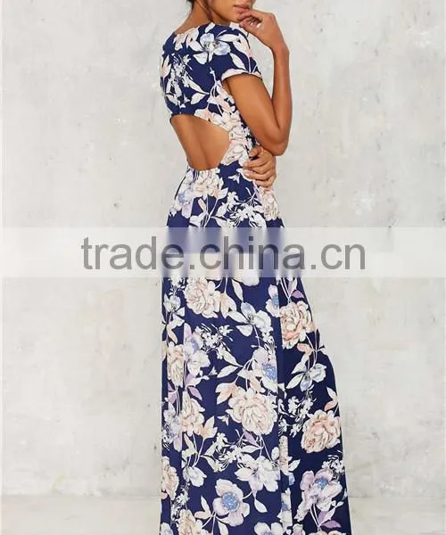 2017 Fashion Latest Designer One Piece Long Styles Maxi Dress photo-3