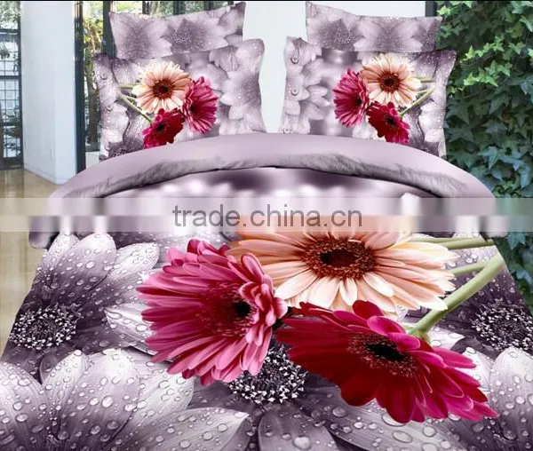 Factory Custom Digital Print New Cotton Fabric Bed Sheet photo-2