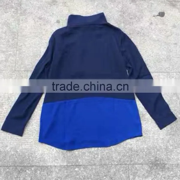 Ladies Stock Garment Contrast Chiffion Style Office Lady Blouse photo-5