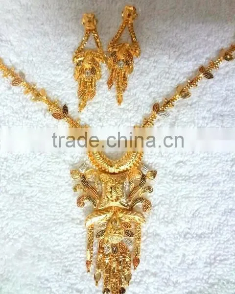 Fancy Micro Gold Plated Necklace and Pendant Sets photo-6