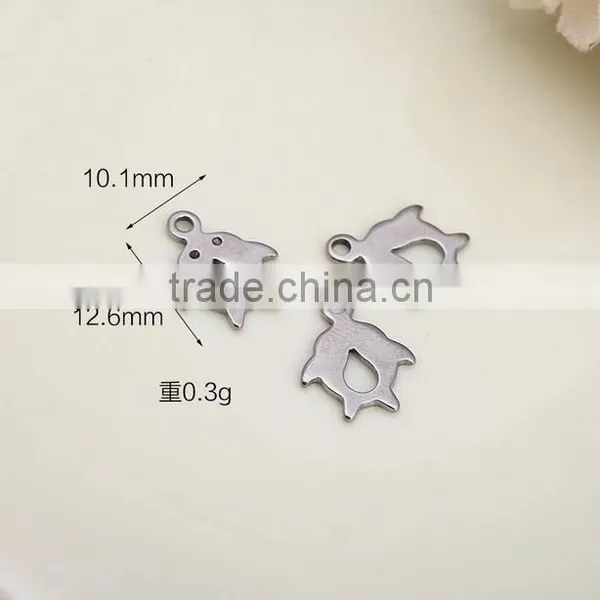 Cute Fish Design Stainless Steel Charm Tags Custom Own Logo Fish Steel Charms for Bracelets 2016 photo-4