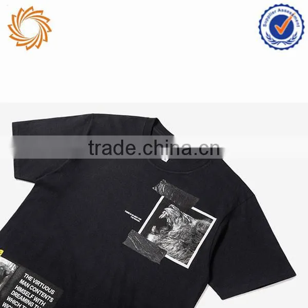 Mens Street Illustration Style Vintage t Shirt Hip Hop photo-3