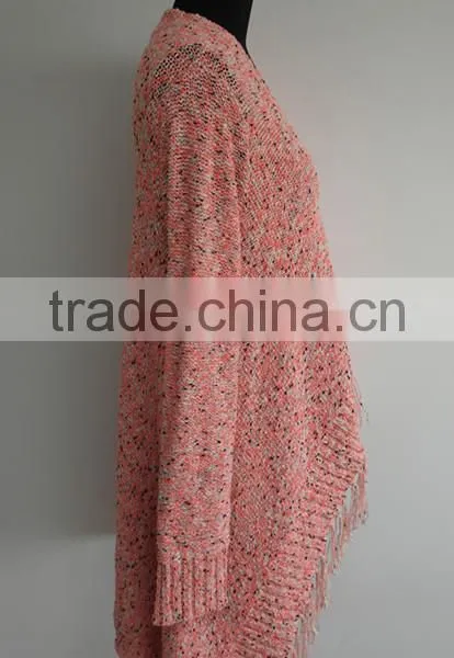 2014 Fashion Ladies Fancy Knitted Poncho Cardigan photo-2